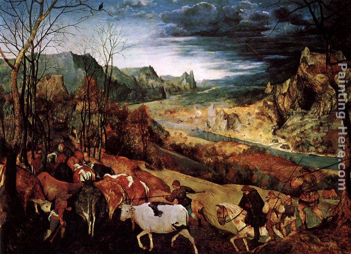 Pieter the Elder Bruegel The Return of the Herd